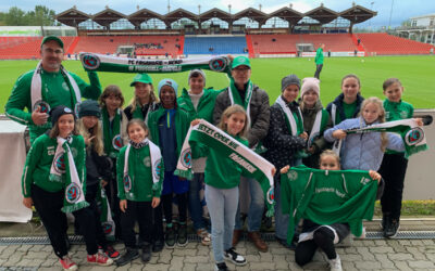 U 11 – Mädchen-Team des FC Fasanerie Nord aus dem Merkur CUP 2022 zu Gast bei der SpVgg Unterhaching