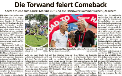 Aus dem Münchner Merkur: Neues vom Merkur CUP